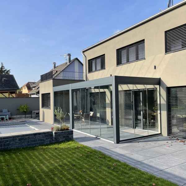Prisme Véranda - Pergola bioclimatique sur mesure (toile / vitrée) Haut-Rhin (Mulhouse) et le Territoire de Belfort